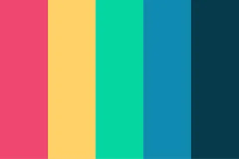 Rainbow Color Palette Guide Stock Illustration