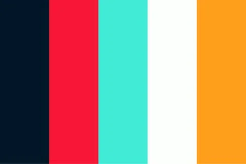 Rainbow Color Palette Guide Stock Illustration