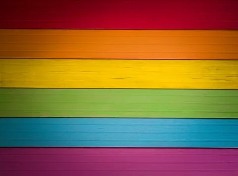Rainbow color pattern wood Stock Photos