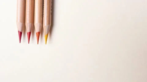 Rainbow color pencils Stock Footage 130622223