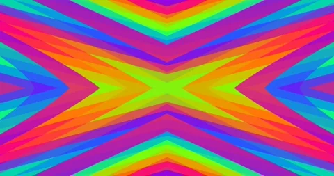 Rainbow Color Pixel Trippy Psychedelic Visuals Kaleidoscope Video Loop 스톡 동영상 163622354
