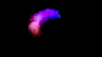 Rainbow color smoke flowing in a circle. Stock Footage