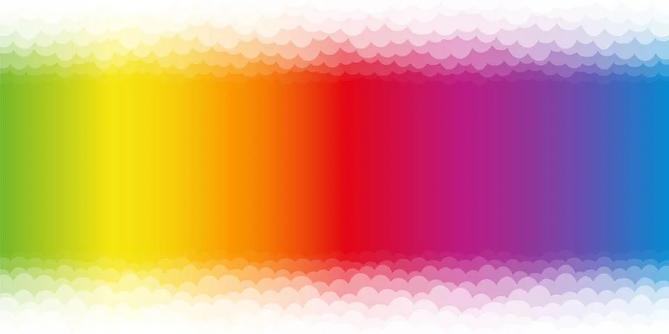 Rainbow Color Spectrum Background Cloud Pattern Stock Illustration