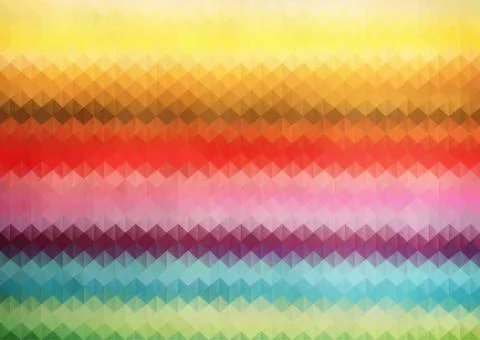 Rainbow Color triangle grid. geometric background Illustrazione stock