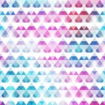 Rainbow color triangle seamless pattern 스톡 일러스트