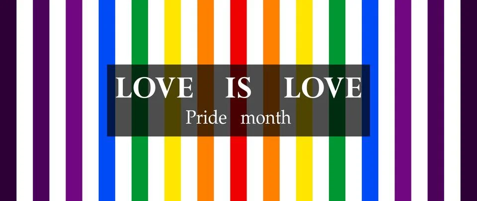 Rainbow color on white background, Let's Celebrate PRIDE month with colorfu.. Stock Illustration