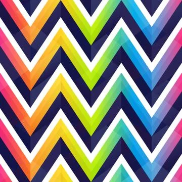 Rainbow color zigzag seamless pattern. Stock Illustration