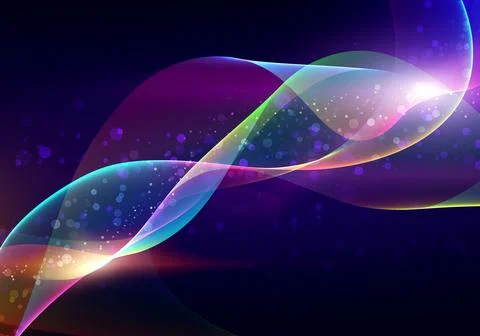 Rainbow colored abstract flow. Illustrazione stock