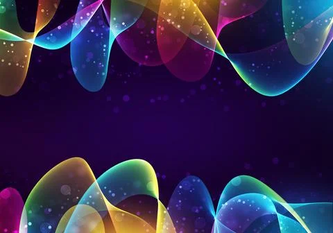 Rainbow colored abstract flow. Stock Illustration