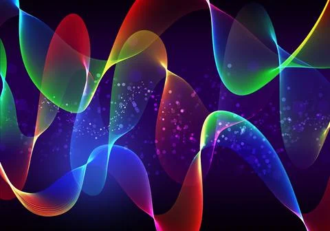 Rainbow colored abstract flow. Stock Illustration