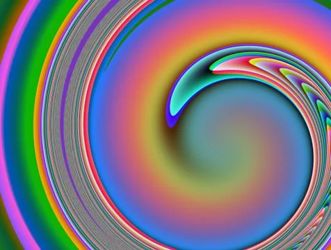 Rainbow colored abstract spiral image Stock Illustration