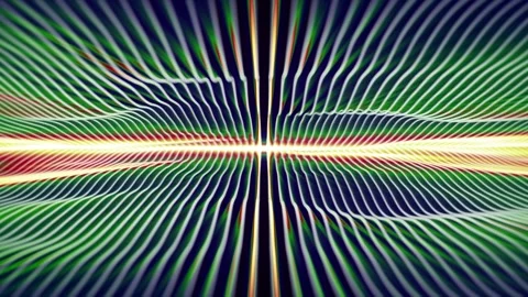 Rainbow colored background with colorful waving field of soft waves and rays Stock Footage 277143581