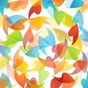 Rainbow colored background with leaves Stock Illustration