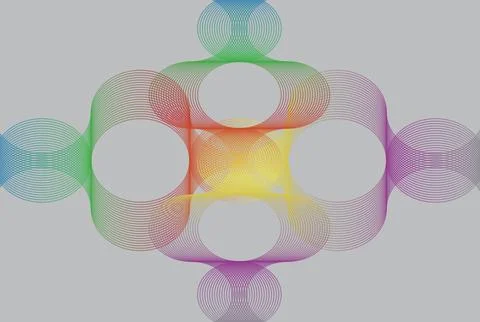 The rainbow colored circle pattern Stock Illustration