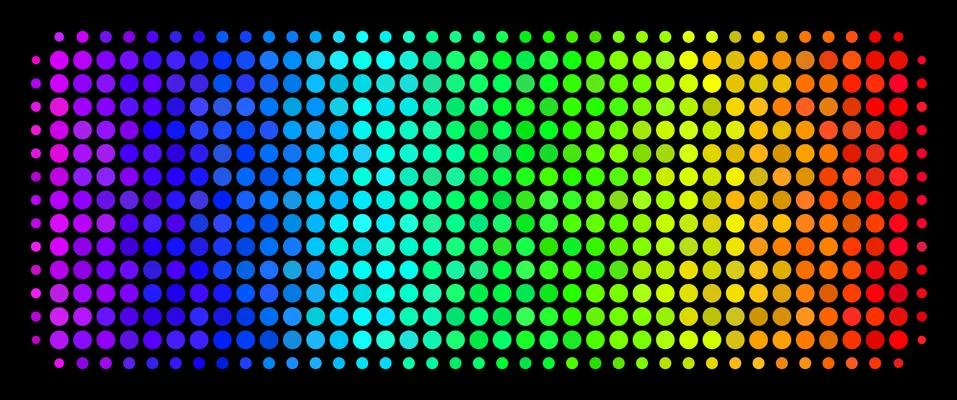 Rainbow Colored Dotted Building Brick Icon Ilustración de archivo