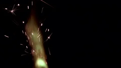 Rainbow colored fire on a dark background. Fire sparks animation Stock Footage 150433227