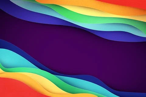 Rainbow colored flow illustration. Stock Illustration