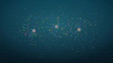 Rainbow Colored Ink in Water Splash - Abstract Loop Background 库存影片 344057039