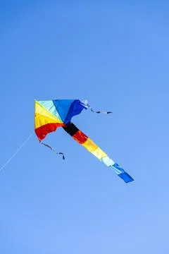 Rainbow colored kite Stock Photos