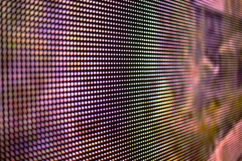 Rainbow colored LED screen Stock Photos