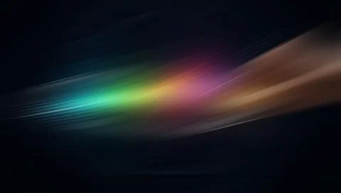 Rainbow colored light streak on dark background Иллюстрация