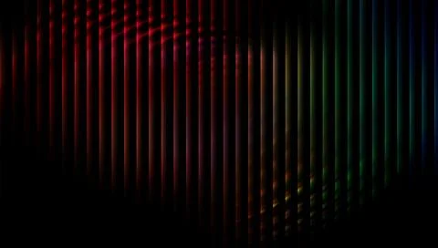 Rainbow colored lines on a dark background Stockillustratie