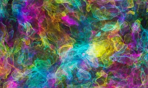 Rainbow colored nebula background イラスト素材