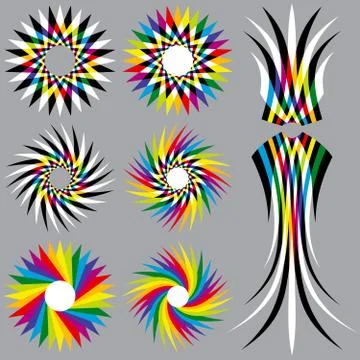 Rainbow colored objects Иллюстрация