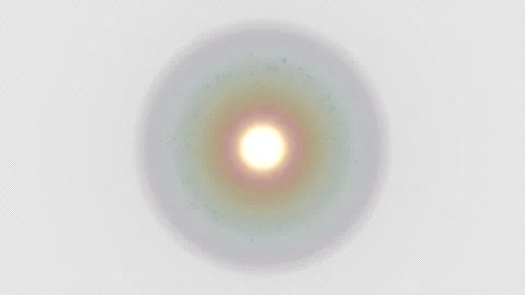 A rainbow-colored orb of light surrounded by sparkling particles Stockbeeldmateriaal 332229580
