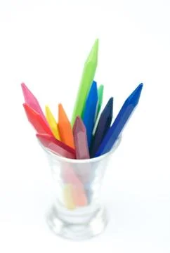 Rainbow Colored pencils Stock Photos