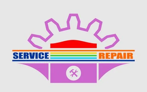Rainbow colored piston icon Stock Illustration