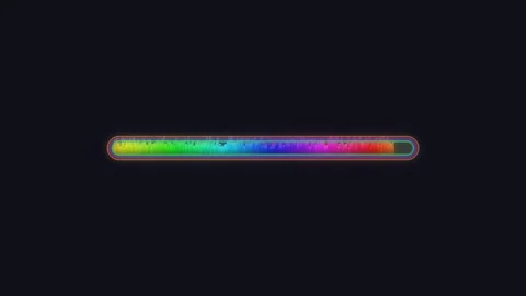 Rainbow colored progress bar for kids videos and LGBTQ content with vibrant.. Stock Footage 324918112