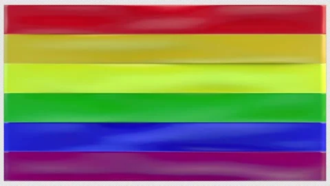 Rainbow-Colored Ribbons On Alpha Stock Footage 169229629