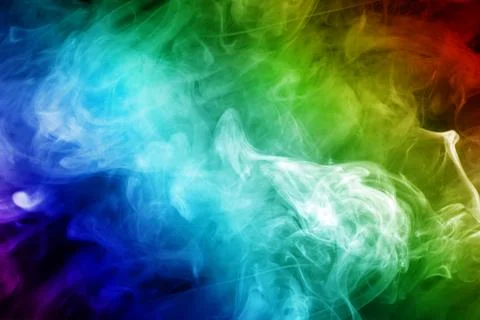 Rainbow colored smoke. Abstract background and texture Stock-Fotos