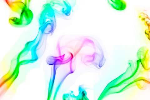 Rainbow-Colored Smoke Composition Stock Photos