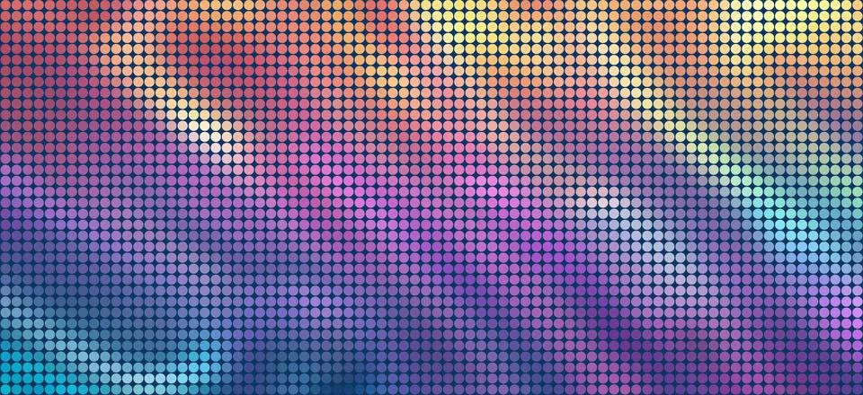 Rainbow colored spectral dot background. LED texture. Vector Stock Illustration