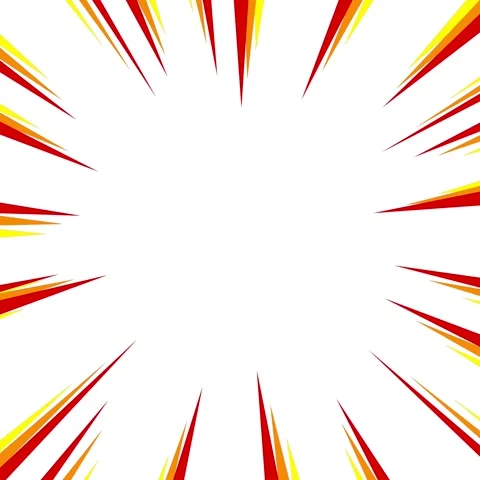 Rainbow-colored speed lines radiating from white center in animated comic-style Stock Footage 313864669