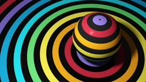 Rainbow colored Sphere Stock Footage