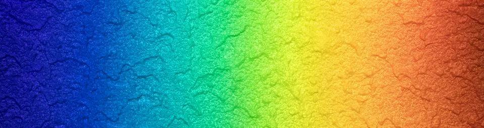 Rainbow colored textured wall background banner Stock Illustration