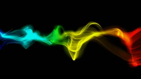 Rainbow-colored wavy background Stock Footage 11089831