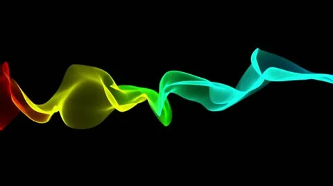 Rainbow-colored wavy loopable background Stock Footage 21279434