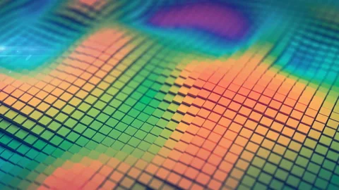 Rainbow colorful blocks 3D render seamless loop animation Stock Footage 124823957