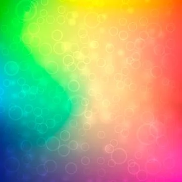 Rainbow colorful bokeh background. Summer vector illustration. Easy to edit d Stock Illustration