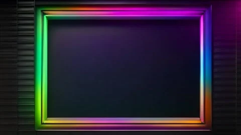 Rainbow colorful horizontal rectangular frame with color dimming effect, da.. Vídeos de archivo 273954327