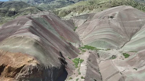 Rainbow colorful mountains Stock Footage 240727188