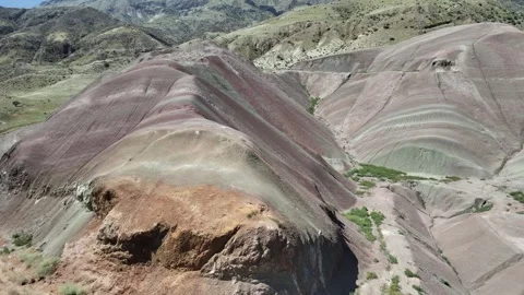 Rainbow colorful mountains hill Stock Footage 240726897