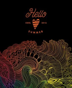 Rainbow colorful waves banner template Stock Illustration