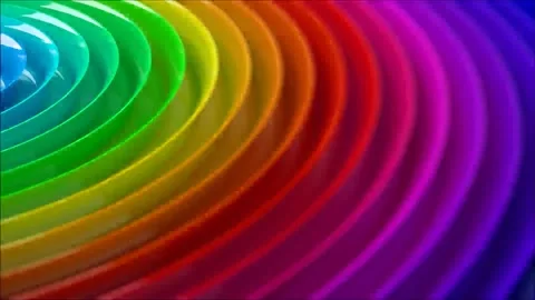 Rainbow colorfull blurred background, 3d animation loop Stock Footage 131511294