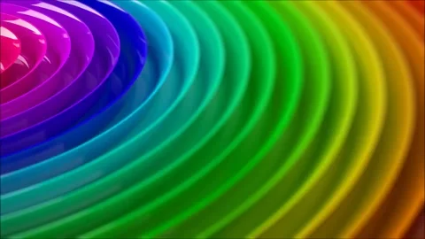 Rainbow colorfull blurred background, 3d animation loop Stock Footage 131511296
