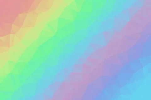 Rainbow Colors Abstract Low Poly Geometric Triangular Background Vector Stock Illustration